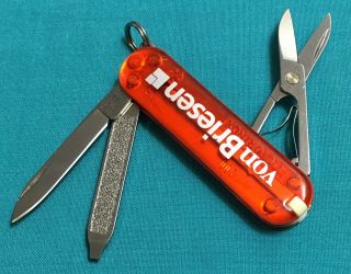 RARE Victorinox Swiss Army Knife - Orange Translucent Classic SD Multi Tool Logo 2