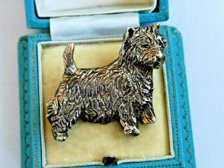 Vintage Jewellery Rare Adorable Bronze Terrier Dog brooch signed Gerry ' s 50 ' s 2