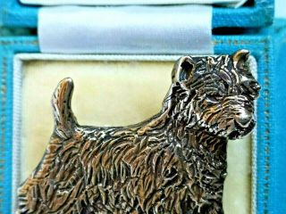 Vintage Jewellery Rare Adorable Bronze Terrier Dog brooch signed Gerry ' s 50 ' s 4