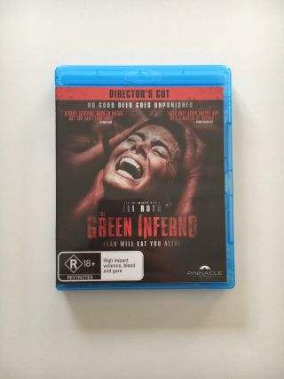 The Green Inferno (blu - Ray,  2016) Eli Roth Cannibal Horror Rare & Oop Like