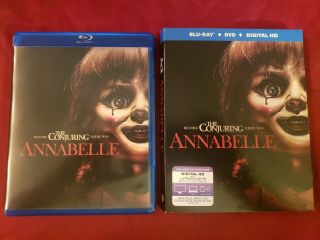 Annabelle With Rare Slipcover Blu - Ray / Dvd - Like.  No Digital