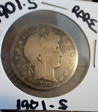 Rare 1901 - S Barber Half Dollar