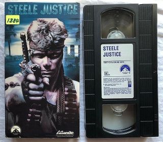 Vhs " Steele Justice " Rare Action Movie Paramount Home Video Release