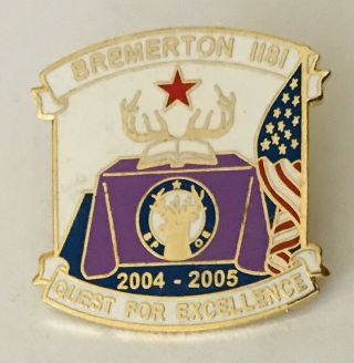 Bremerton 1181 Bpoe Elks 2005 Excellence Fraternal Pin Badge Rare Vintage (c11)