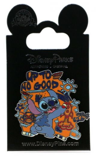 2018 Disney Stitch Up To No Good Pin With Packing Rare