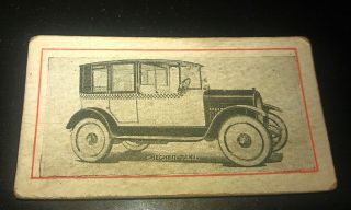 1924 ? Checker Taxi Cab - Griffiths Sweets Australia Orig Trade Card Rare