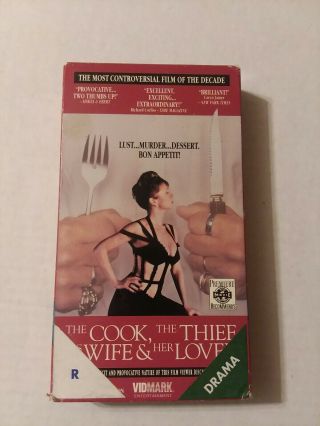 The Cook,  The Thief,  His Wife,  And Her Lover (vhs,  1990,  Uncut) Rare