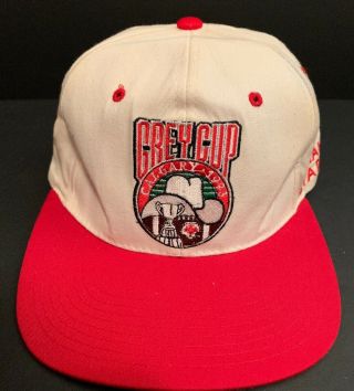 Vintage 1993 Starter Grey Cup Calgary White Cfl Football Hat Cap Rare