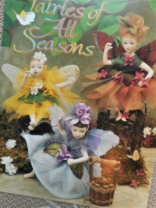 Rare Mangelsen ' s Porcelain Dolls Fairies of All Seasons Fairy Pattern Leaflet 2
