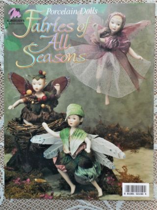 Rare Mangelsen ' s Porcelain Dolls Fairies of All Seasons Fairy Pattern Leaflet 3
