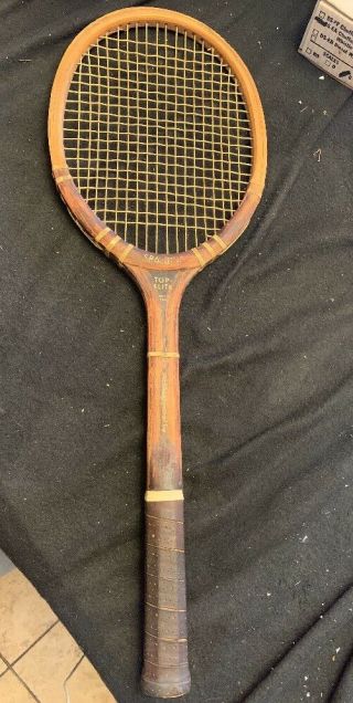 Vintage Spalding Top Flite For Championship Play Wooden Tennis Racket Rare