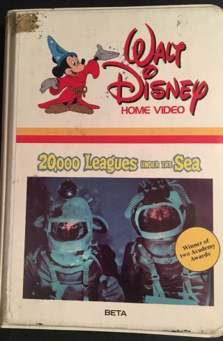 Vintage 1980’s Disney 20,  000 Leagues Under The Sea Movie Beta Video Rare