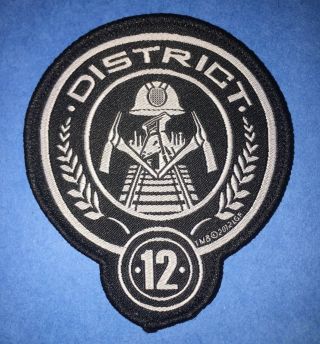 Rare The Hunger Games Movie District 12 Iron On Woven Patch Crest Cosplay