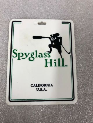 Vintage Rare Spyglass Hill Golf Course Golf Bag Tag - Pebble Beach Resorts