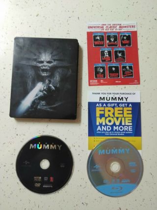 The Mummy Steelbook (blu - Ray/dvd, ) 2017 Rare Out Of Print.