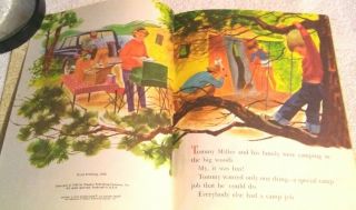Rare Vintage Little Golden Book Tommy ' s Camping Adventure (C) Edition 1972 4