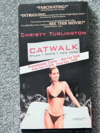 Catwalk (vhs 1990s) Rare Screener Preview Christy Turlington,  Kate Moss,  Naomi