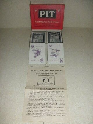 Vintage Rare 1919 Pit Parker Brothers Card Game,  Complete W/rules