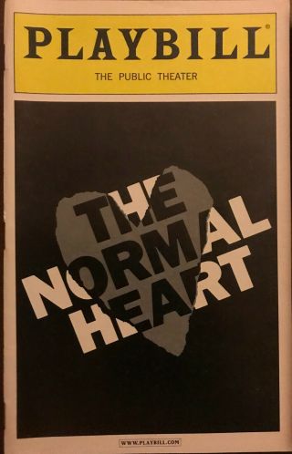 Rare Playbill The Normal Heart - Raul Esparza - Larry Kramer - Public Theatre