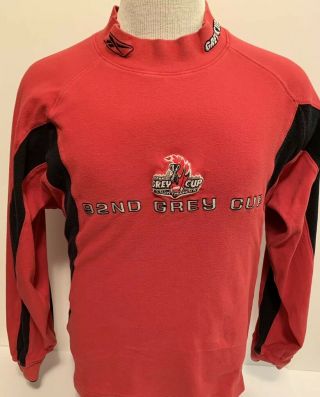 Vintage 2004 Reebok Cfl Grey Cup Ottawa Red Turtleneck Sweater Football Rare Sm