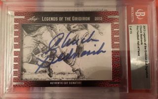 2013 Leaf Legends Of The Gridiron Chuck Bednarik Cut Auto Autograph Rare 2/15