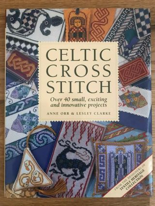 Celtic Cross Stitch Book Hardcover Rare -