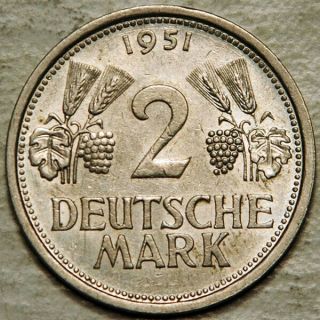 Germany 2 Mark 1951 - J  Rare