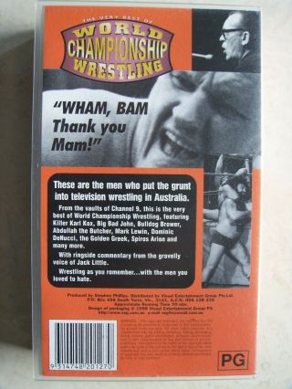 1998 Australian World Championship Wrestling VHS Tape Volume One RARE Jacko WCW 2