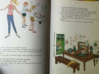 Rare Vintage Barbie Mattel Book Adventures At camp the babysitter 2 books 1964 2