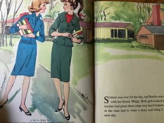 Rare Vintage Barbie Mattel Book Adventures At camp the babysitter 2 books 1964 4