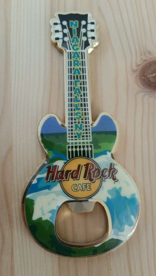 Hard Rock Cafe Niagara Falls Ny Guitar Bottle Opener Magnet Rare
