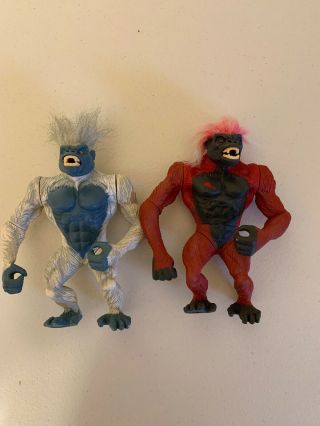 Primal Rage Chaos And Blizzard Action Figures 1994 Rare
