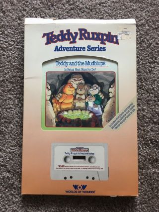Rare Teddy Ruxpin Book / Tape Teddy And The Mudblups Worlds Of Wonder