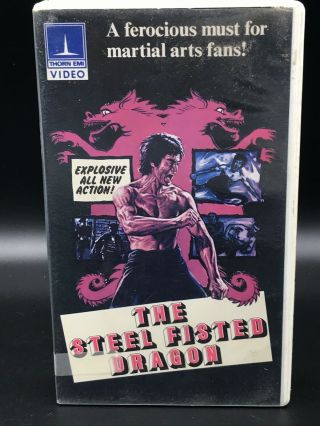 The Steel Fisted Dragon Vhs 1978 Steve Lee Peter Chan Rare Kung Fu Thorn Emi