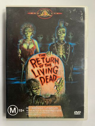 Return Of The Living Dead Rare Au Dvd Cult 80s Zombie Horror Punk Comedy Classic