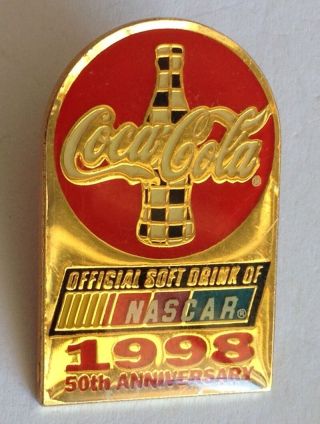 Cocacola Nascar 1988 Anniversary Motor Racing Pin Badge Rare Authentic (e4)