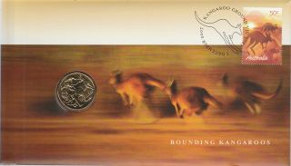 2007 Unc $1 Dollar Coin Mob Of Roos Australia Pnc - Rare Low Mintage