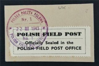 Nystamps Poland Stamp Rare Seal