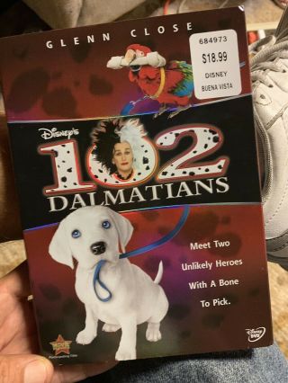 Disney 102 Dalmatians Dvd 2008,  Glenn Close Rare
