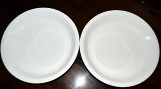 Rare Corning Ware Winter White Pie Baking Dish Plate Pan P - 309 Set Of 2