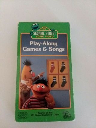 Sesame Street Play Along Games And Songs Vhs,  Rare