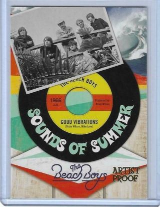Rare Panini Beach Boys Good Vibrations Artist Proof 4 01/99 Unique First One