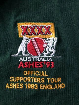 Rare 1993 Australian Tour Of England Cricket Polo Shirt Size Xl