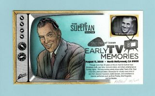 U.  S.  Fdc 4414 Rare Bevil Cachet - Ed Sullivan Show From Early Tv Memories Set