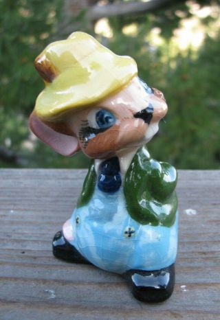 Rare Vtg Disney American Art Pottery Evan Shaw Door Mouse? Figurine Pinocchio?