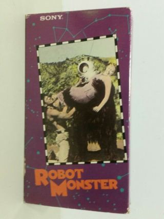 Robot Monster Rare & Oop Horror Sci - Fi Sony Home Video Release Vhs