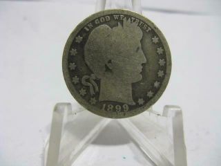 Very Old Very Rare 1899 P Barber Quarter Nmf118