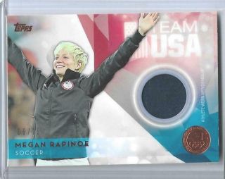 Rare 2016 Topps Olympic Megan Rapinoe Bronze Relic Card 09/75 Usa Soccer Great