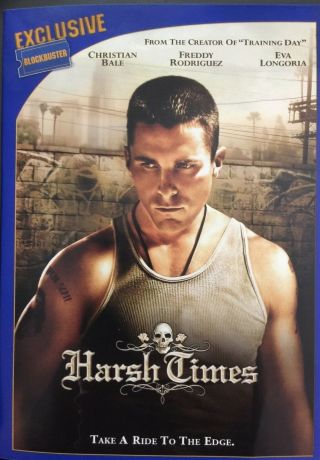 Harsh Times,  Dvd,  2007,  Rare Blockbuster Exclusive,  Eva Longoria,  Christian Bale