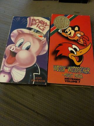 Woody Woodpecker & Mighty Mouse And Friends Volume 7 Vhs Rare Oop Porky Pig